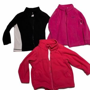 3 zip up sweatshirts, girls size 3T